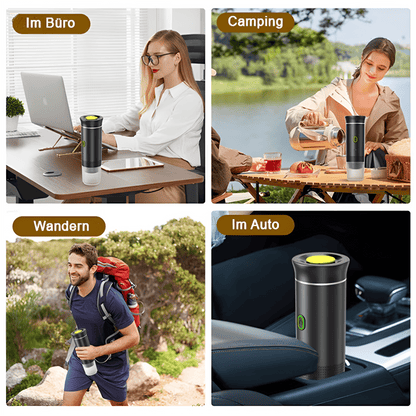 Kafflow - Tragbare Kaffeemaschine, Kaffee genießen, Stress vergessen