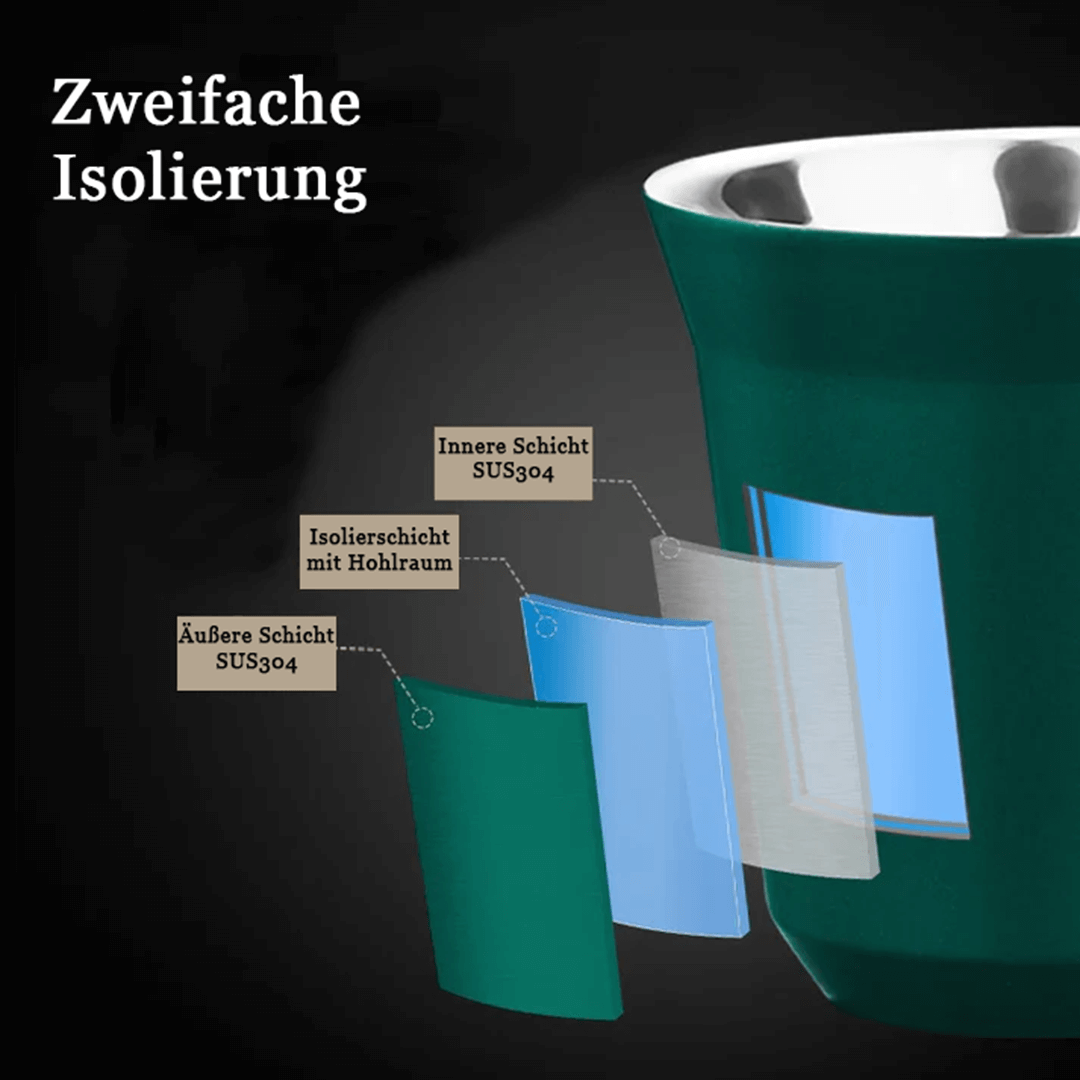 Edelstahl Espresso Tassen