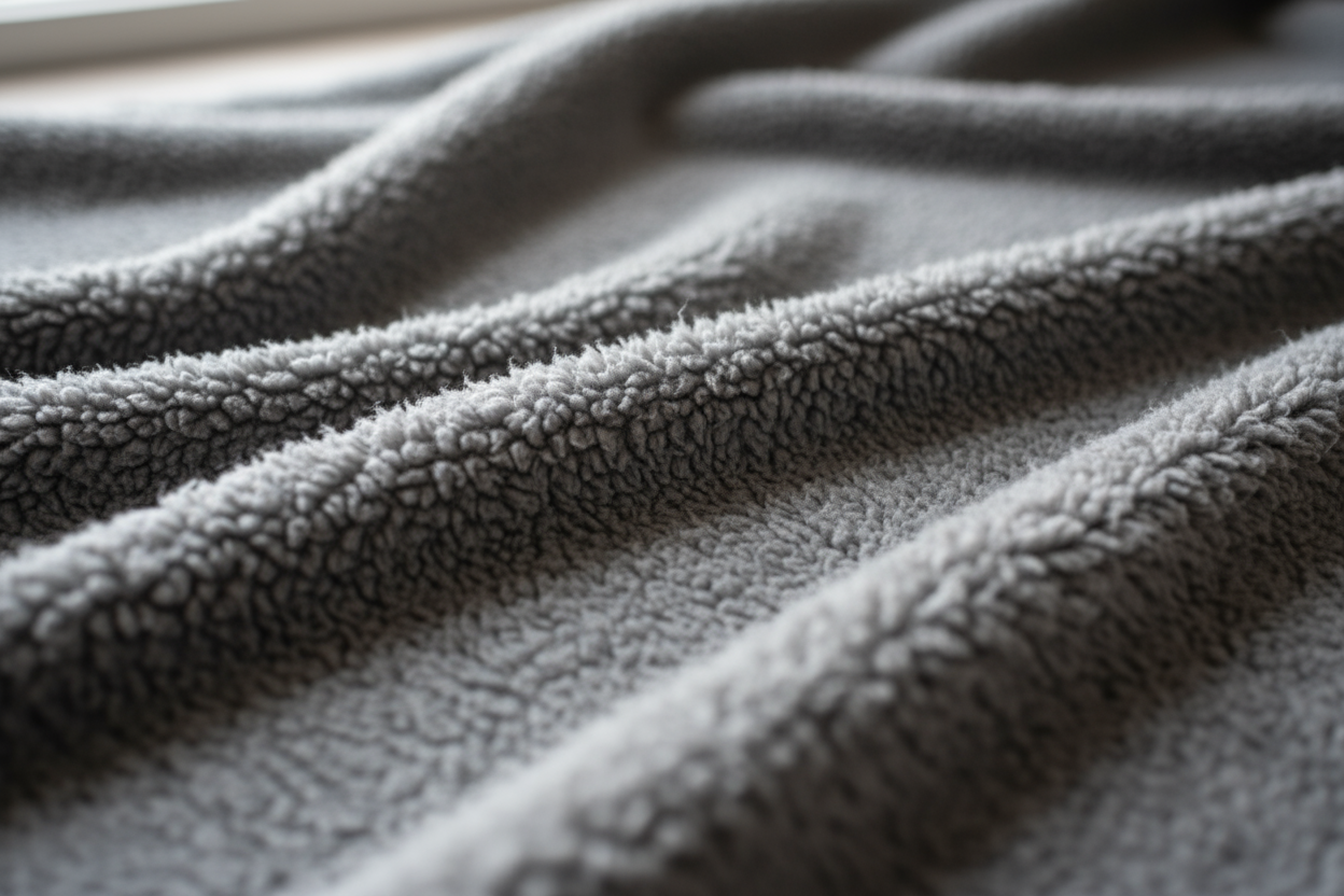 grauer weicher stoff